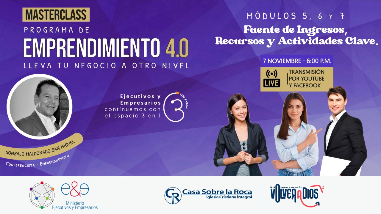 Emprendimiento 4.0 – Fuente de ingresos, recurso y actividades clave – E&E