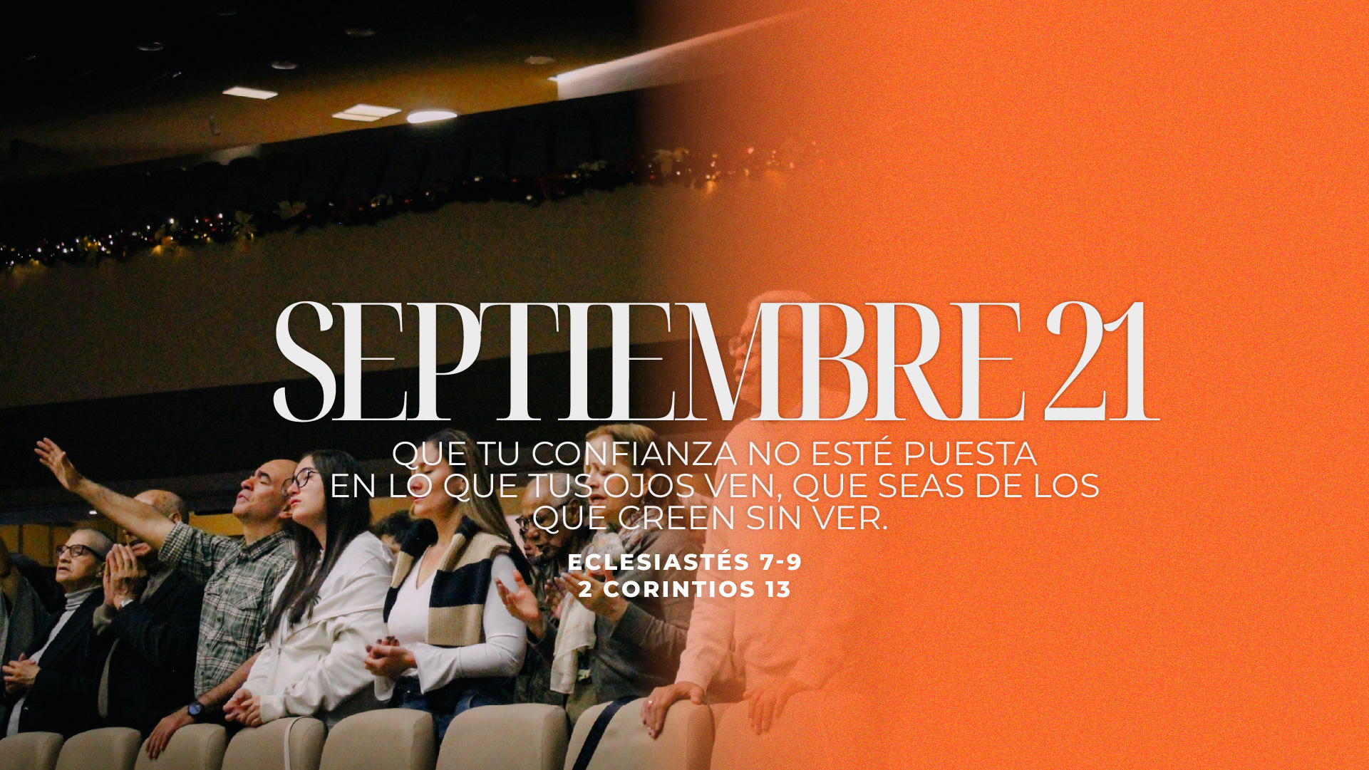 Septiembre 21 | Creer sin ver