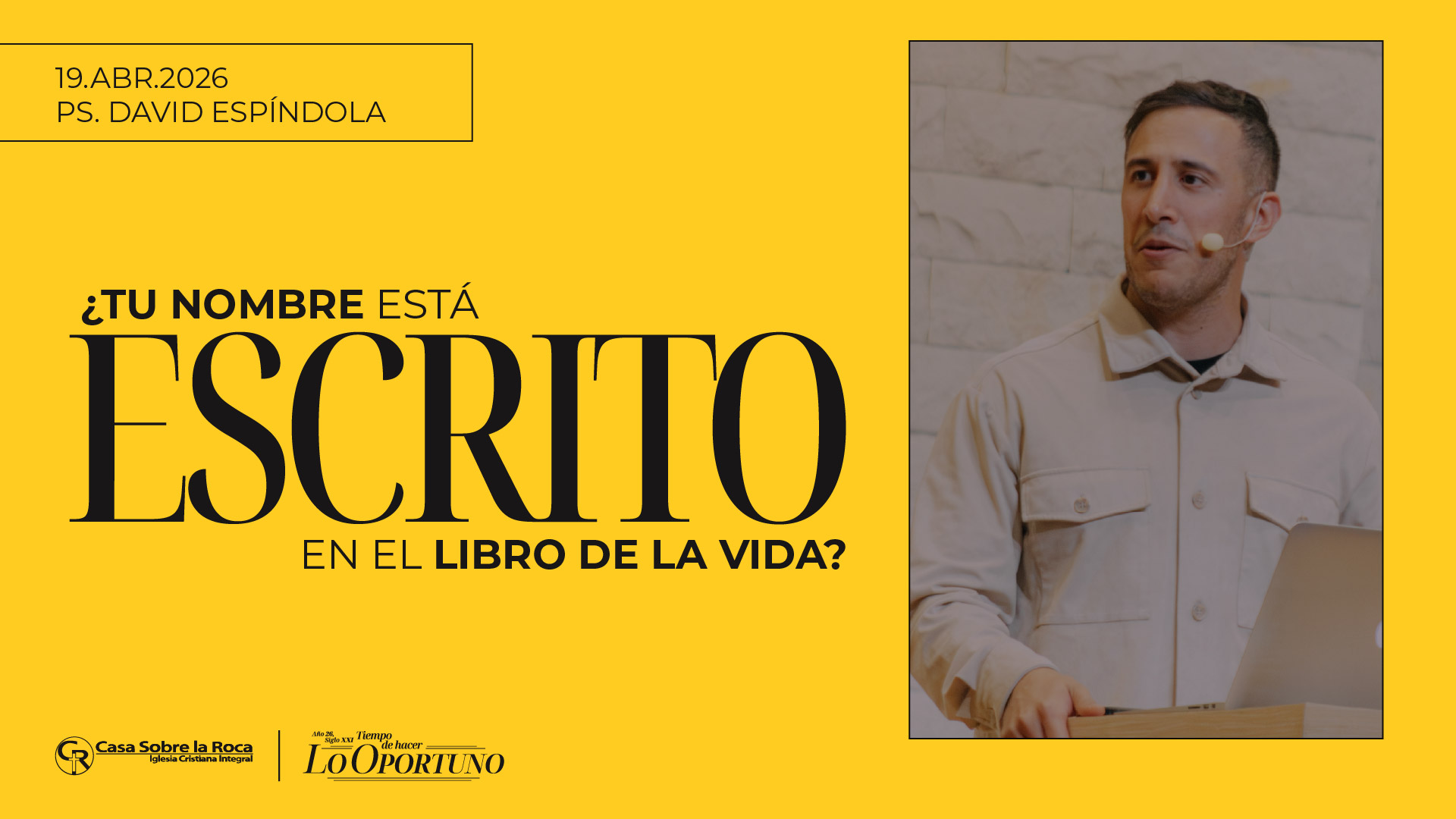 ¿Tu nombre está escrito en el libro de la vida?